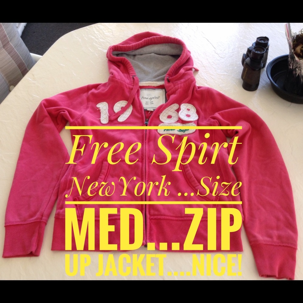 Free Spirit New York Zipper Jacket...Size M...Nice